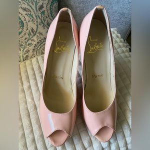 Christian Louboutin Pink Peep Toe Heels